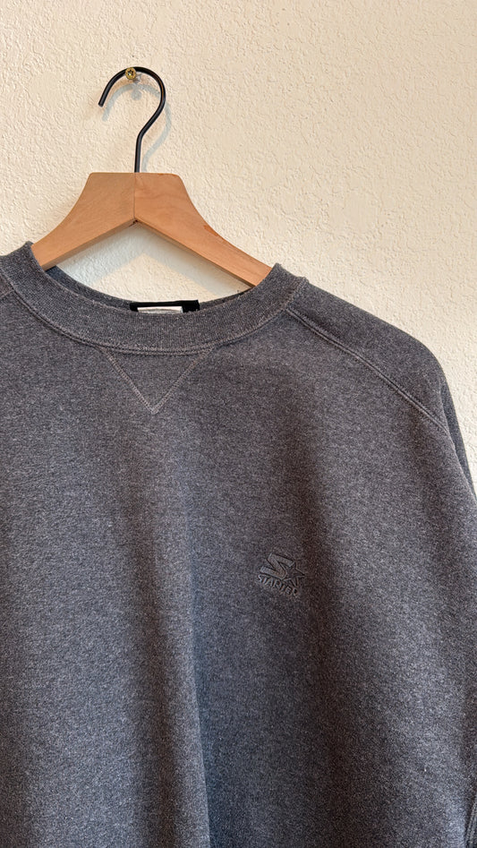 VINTAGE STARTER BRAND GREY CREW (L)