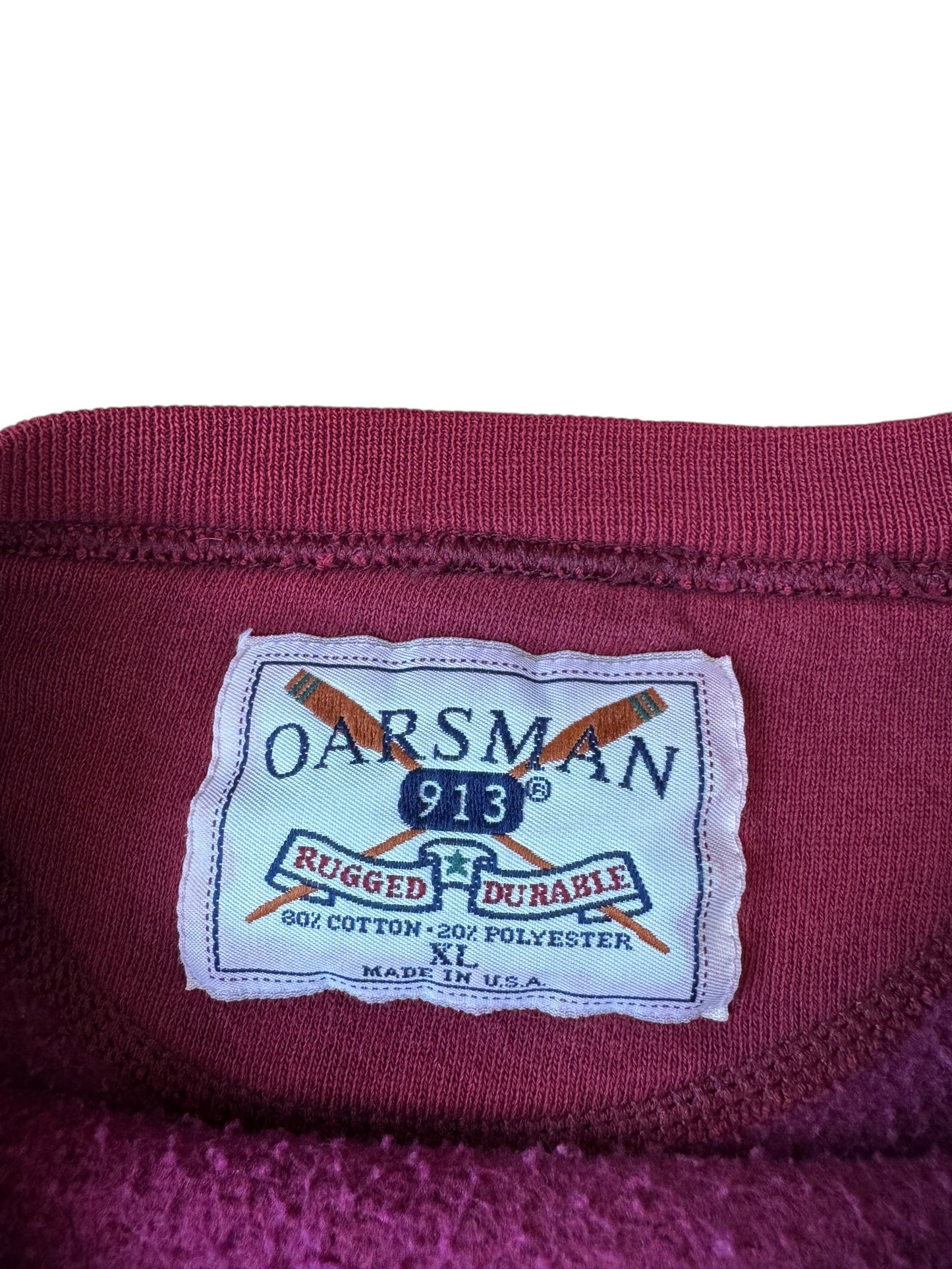 VINTAGE OARSMAN EMB. UNIVERSITY OF MN GOPHER BBALL CREWNECK (XL)