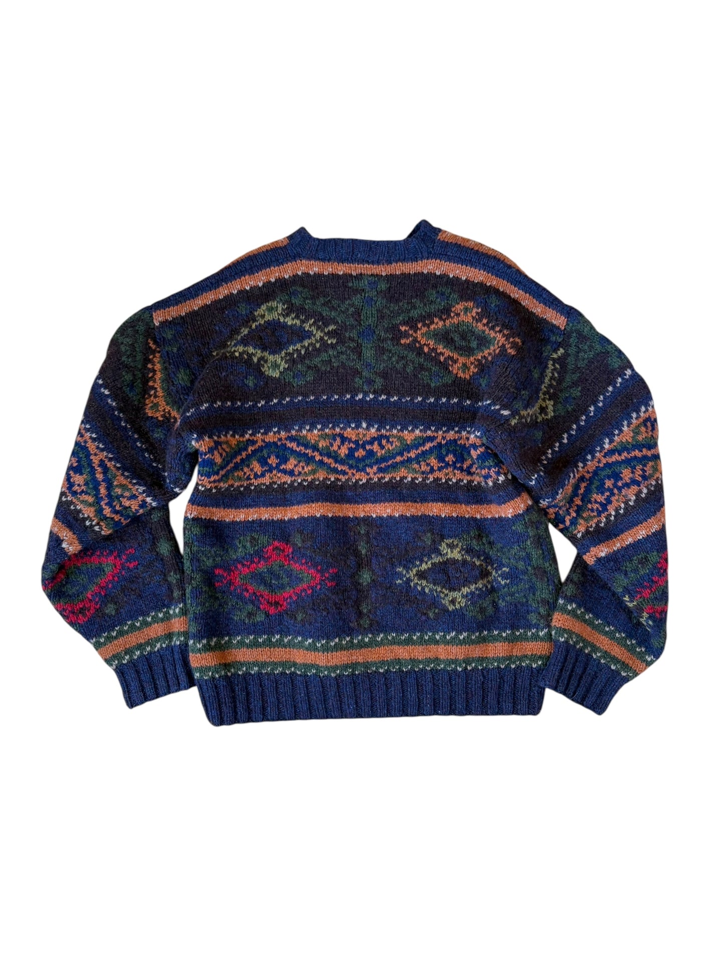 VINTAGE TOMMY HILFIGER PATTERNED WOOL SWEATER (L)