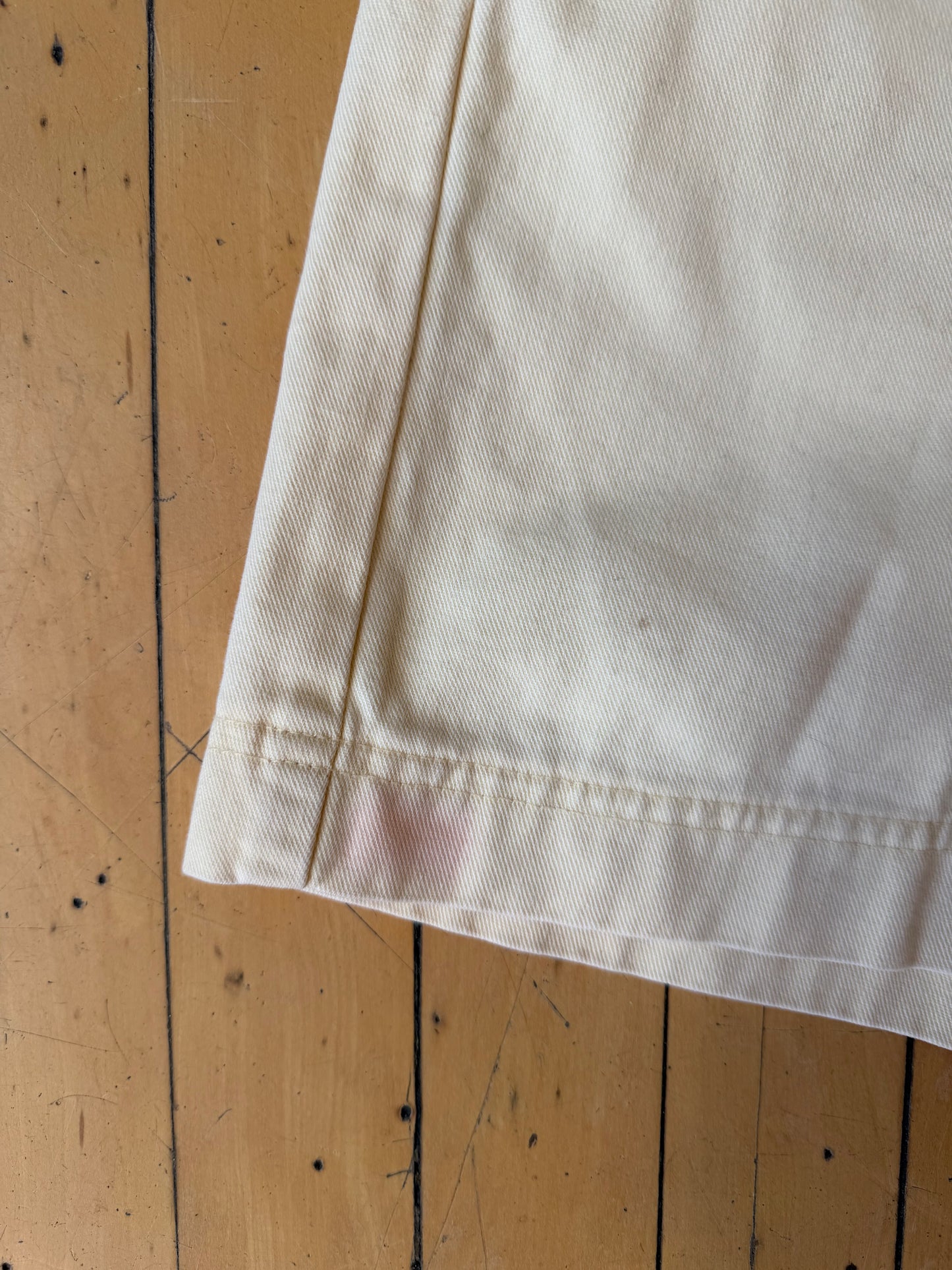 VINTAGE LEE RIDERS YELLOW DENIM SHORTS (10)