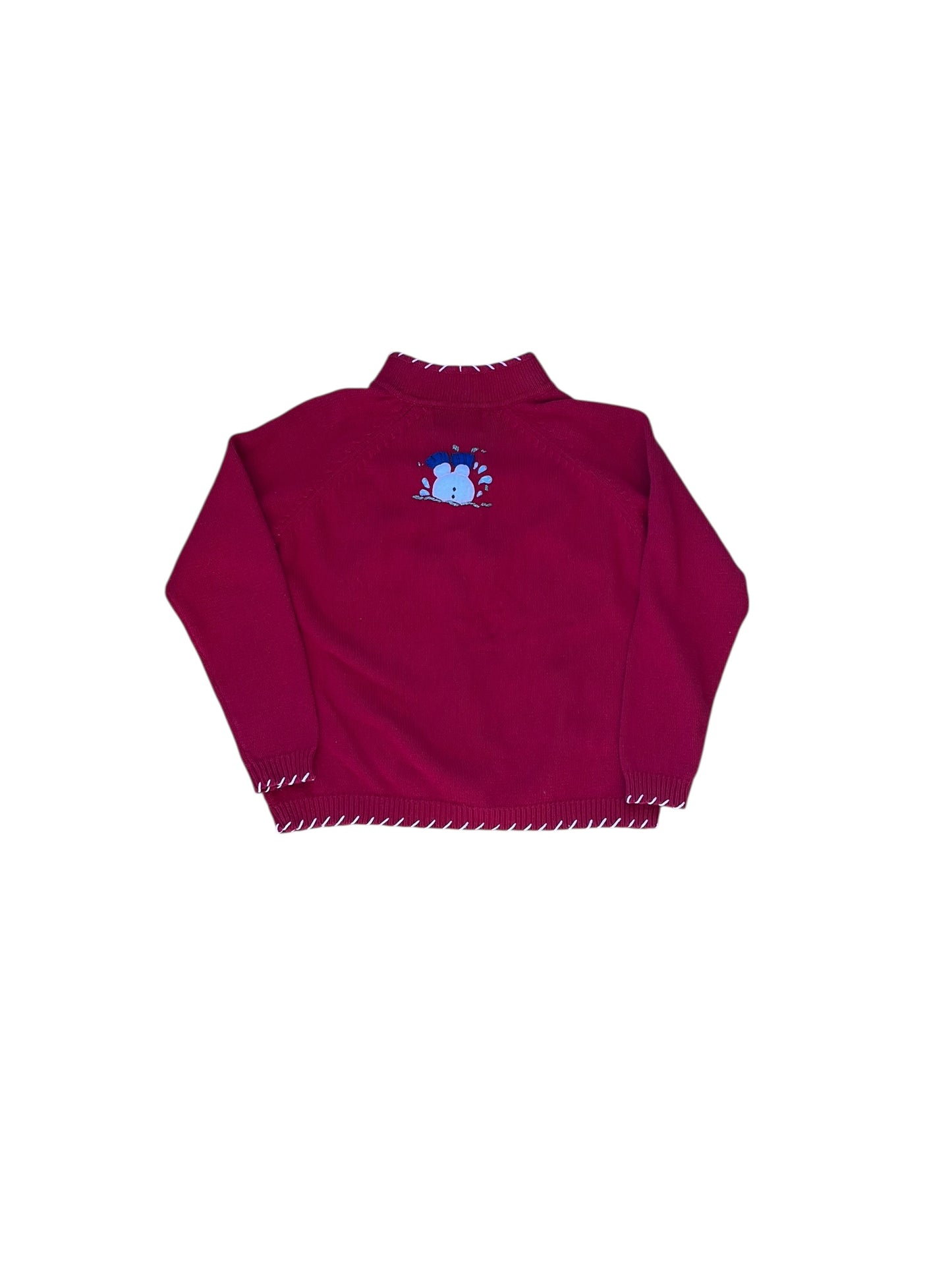 VINTAGE TIARA INTERNATIONAL CHRISTMAS ZIP UP SWEATER (M)