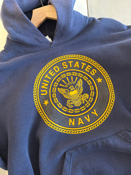 VINTAGE US NAVY HOODIE (L)