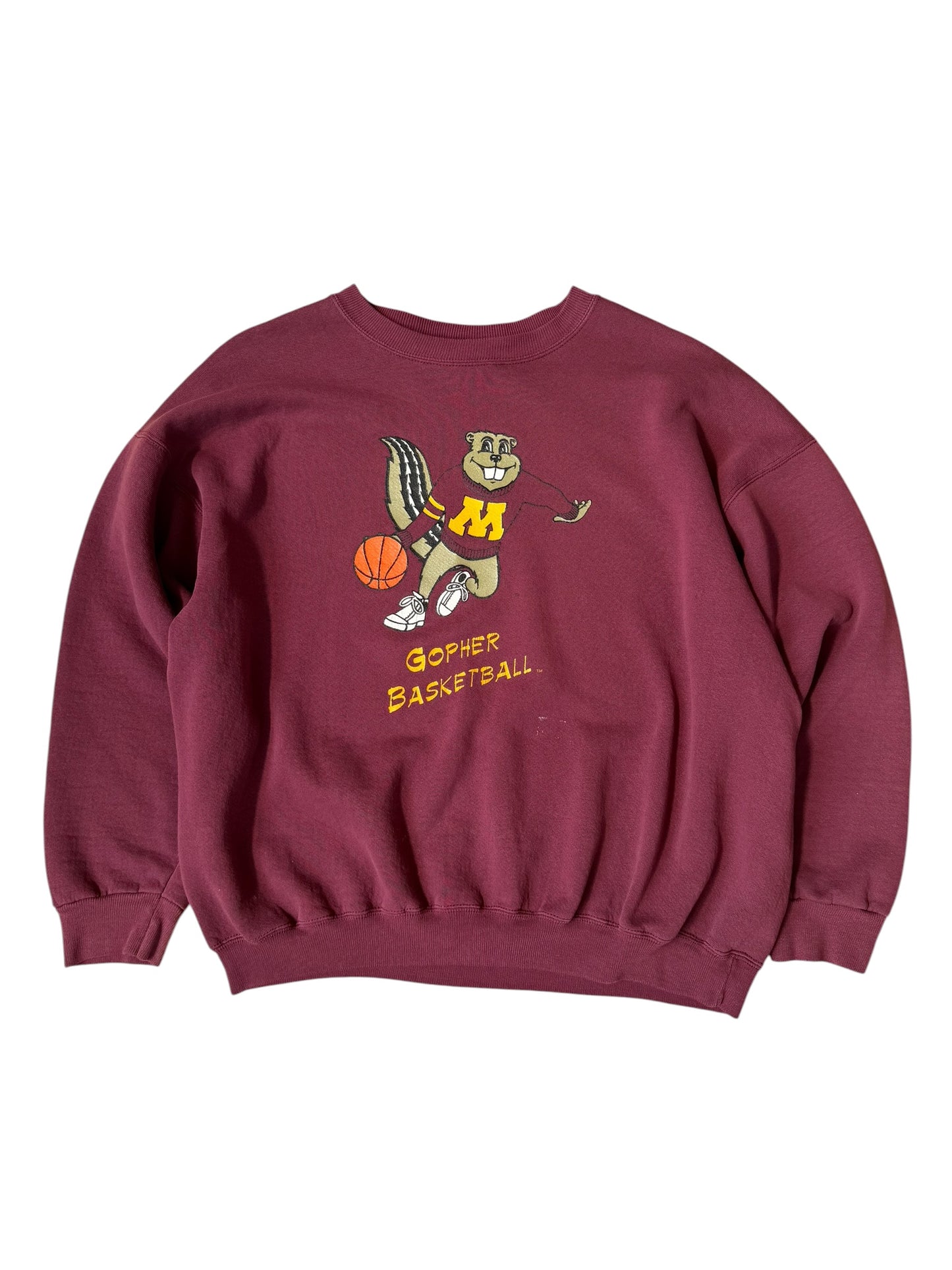 VINTAGE GOLDIE GOPHER BASKETBALL CREW (XXL)