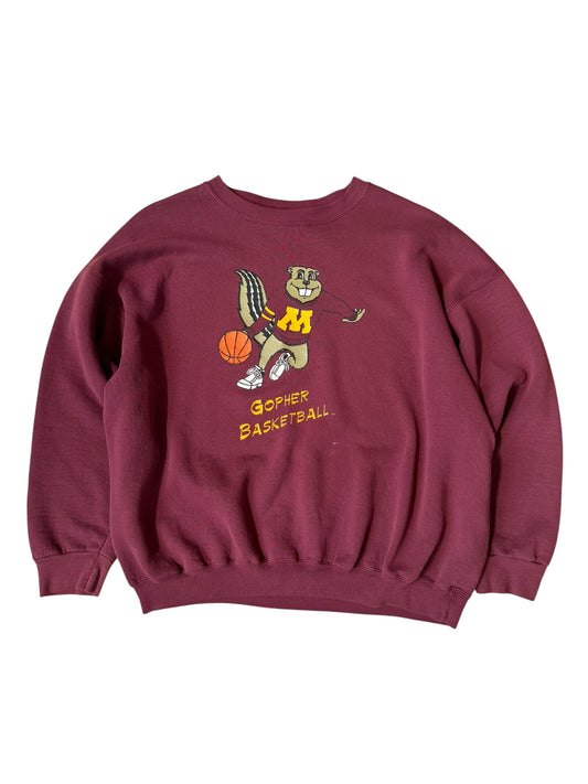 VINTAGE GOLDIE GOPHER BASKETBALL CREW (XXL)