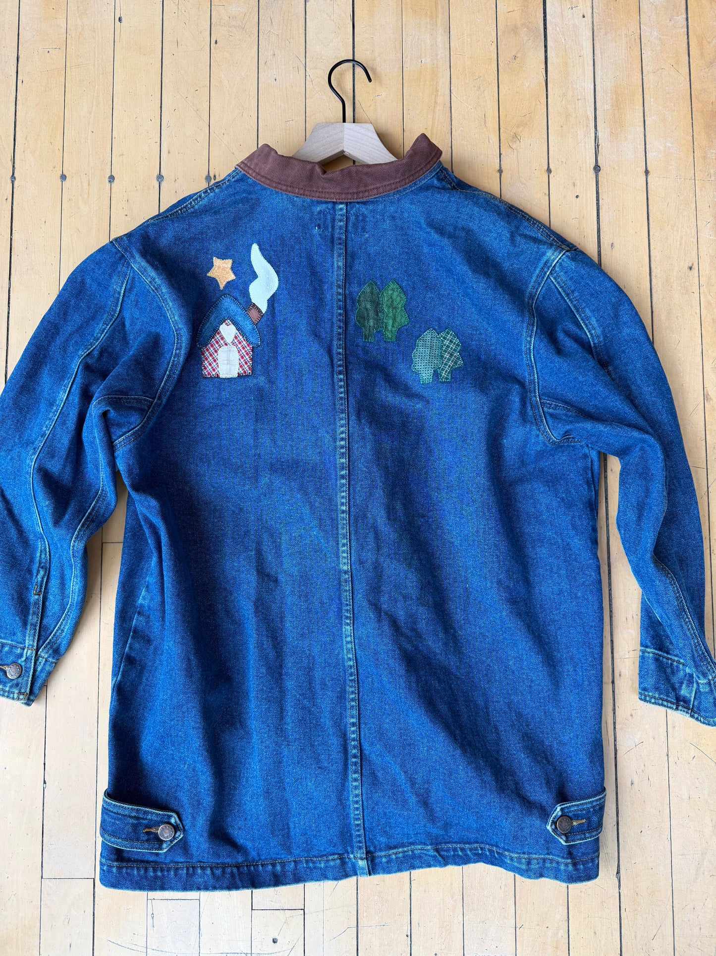 VINTAGE CUSTOM PATCHWORK CHORE COAT (XL)