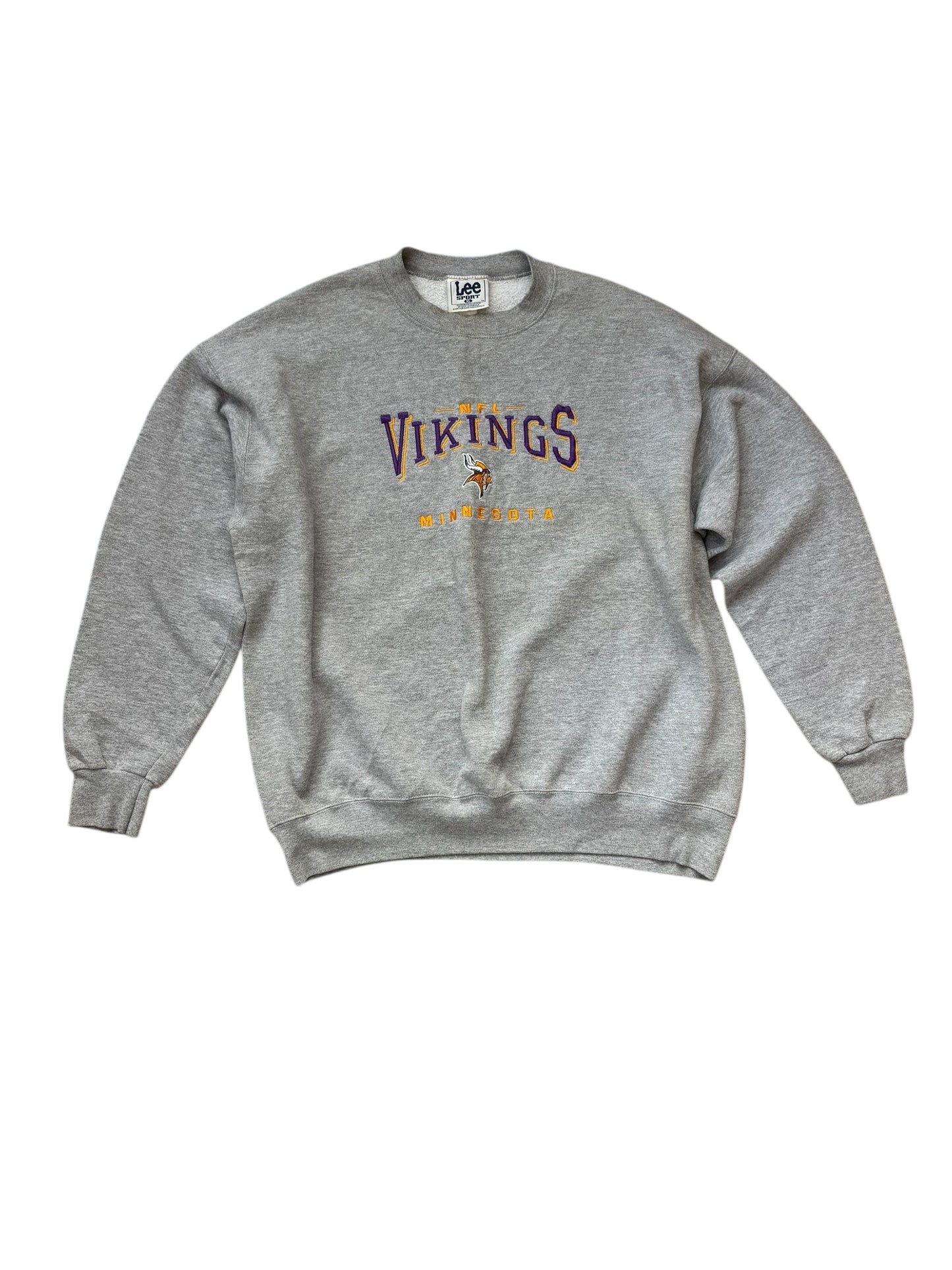 VINTAGE EMB. VIKINGS CREW LEE SPORT (XL)