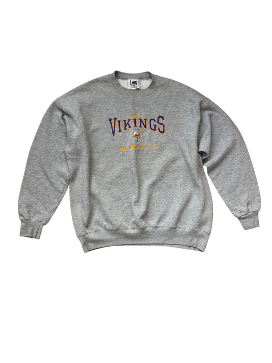 VINTAGE EMB. VIKINGS CREW LEE SPORT (XL)