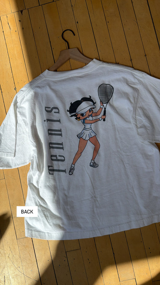 1997 VINTAGE BETTY BOOP TENNIS TEE. (XL)