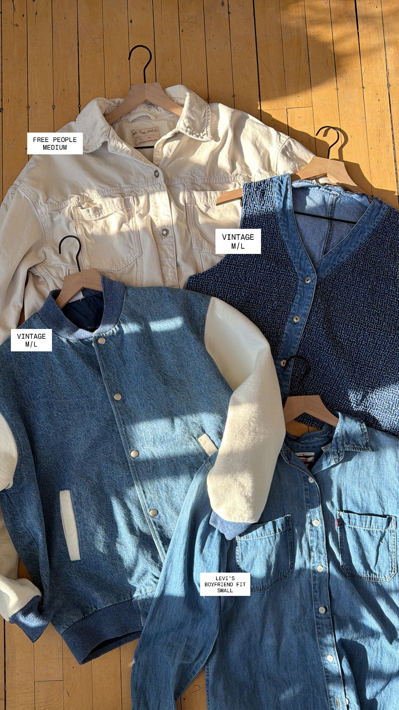 VINTAGE DENIM TEXTURED VEST (S/M)