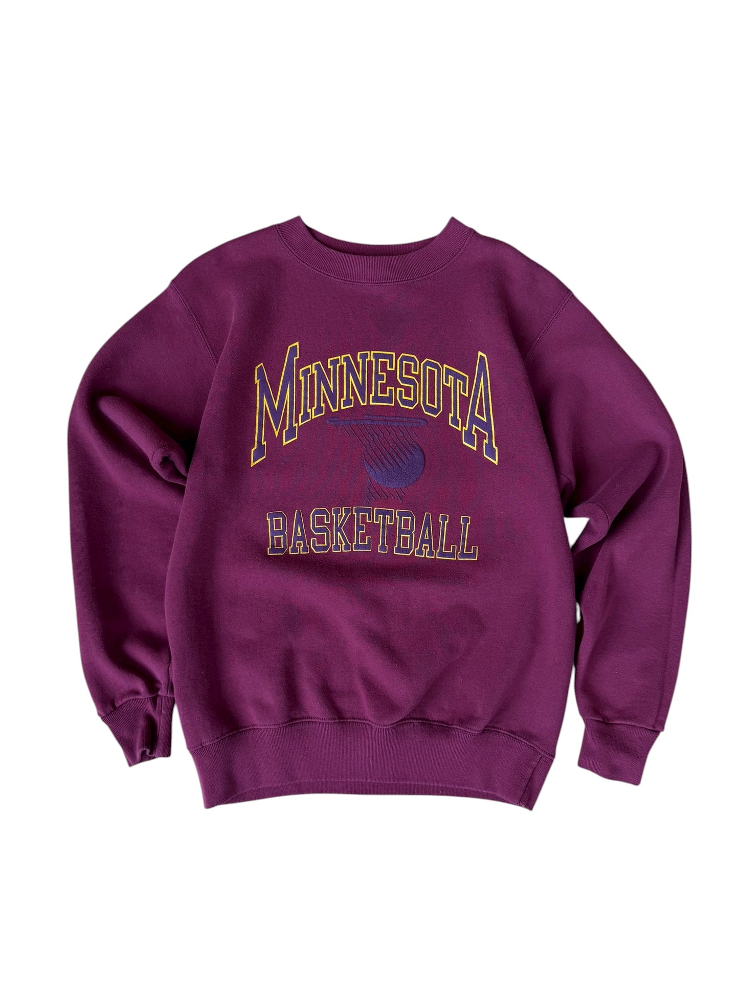 VINTAGE RAISED PRINT MINNESOTA BASKETBALL CREW (L)