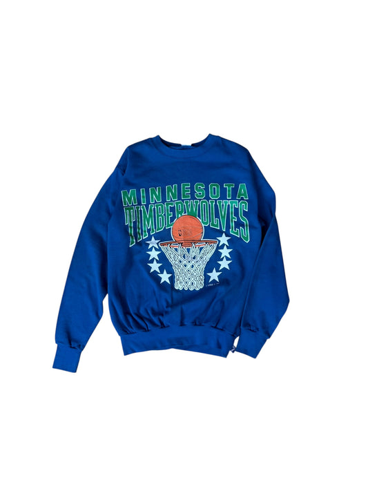 VINTAGE TIMBERWOLVES HOOPS CREW (M)
