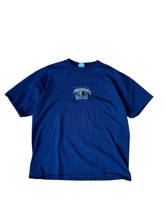 VINTAGE NBA MINNESOTA TIMBERWOLVES EMB. LOGO TEE (XL)