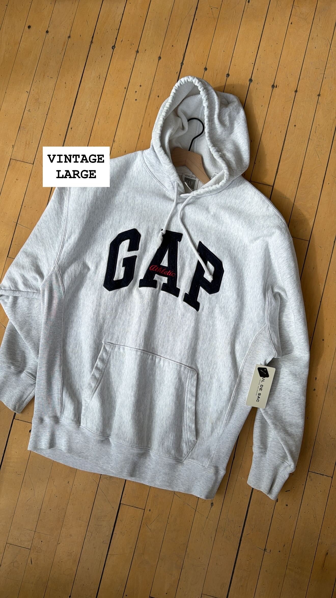 VINTAGE GAP ATHLETIC HEAVYWEIGHT HOODIE (L)