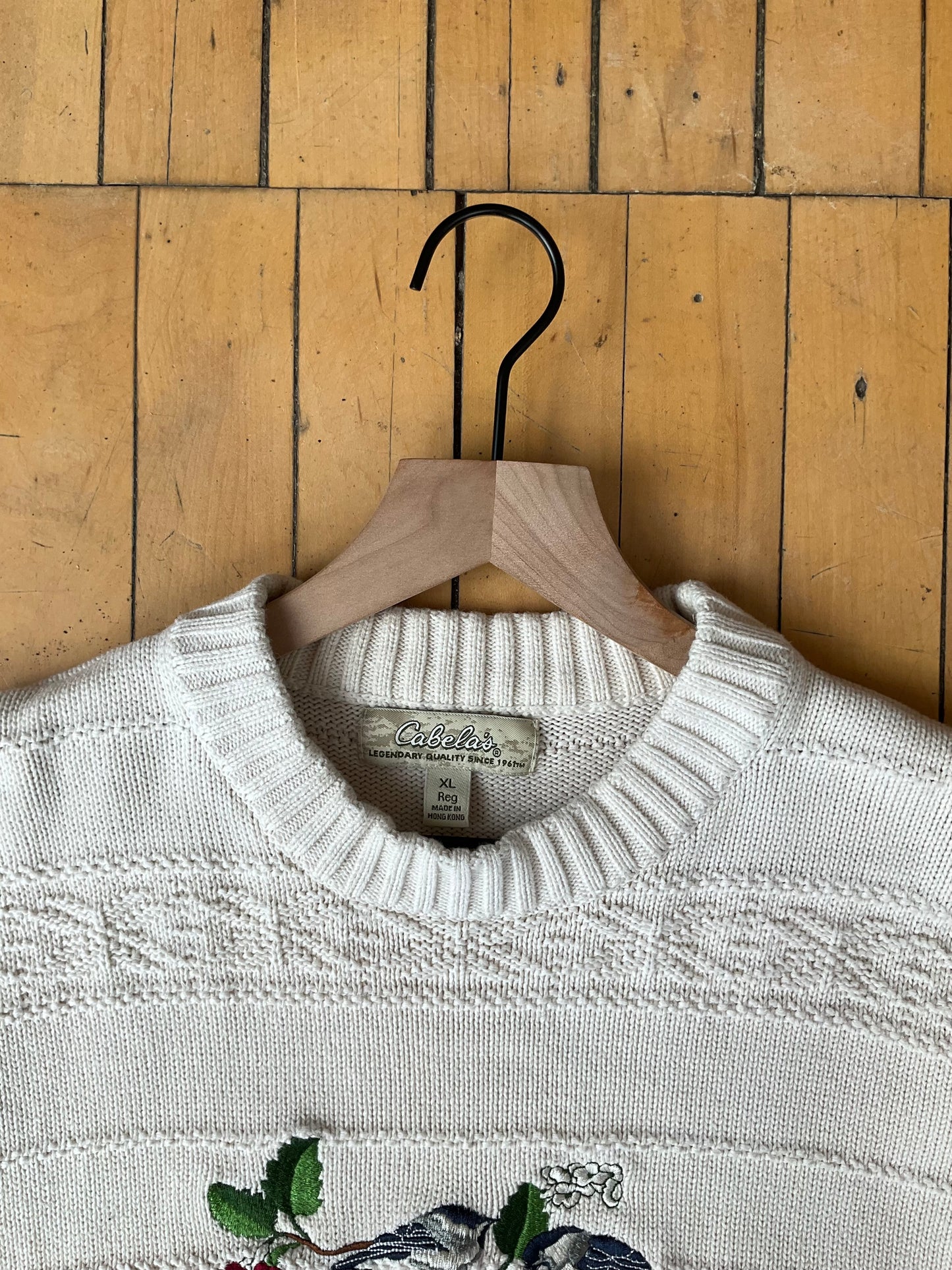 VINTAGE COTTON CABELA'S BIRD SWEATER (XL)