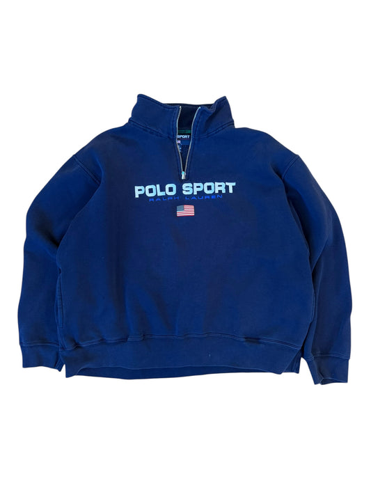 VINTAGE POLO SPORT EMBROIDERED QUARTER ZIP (XL)