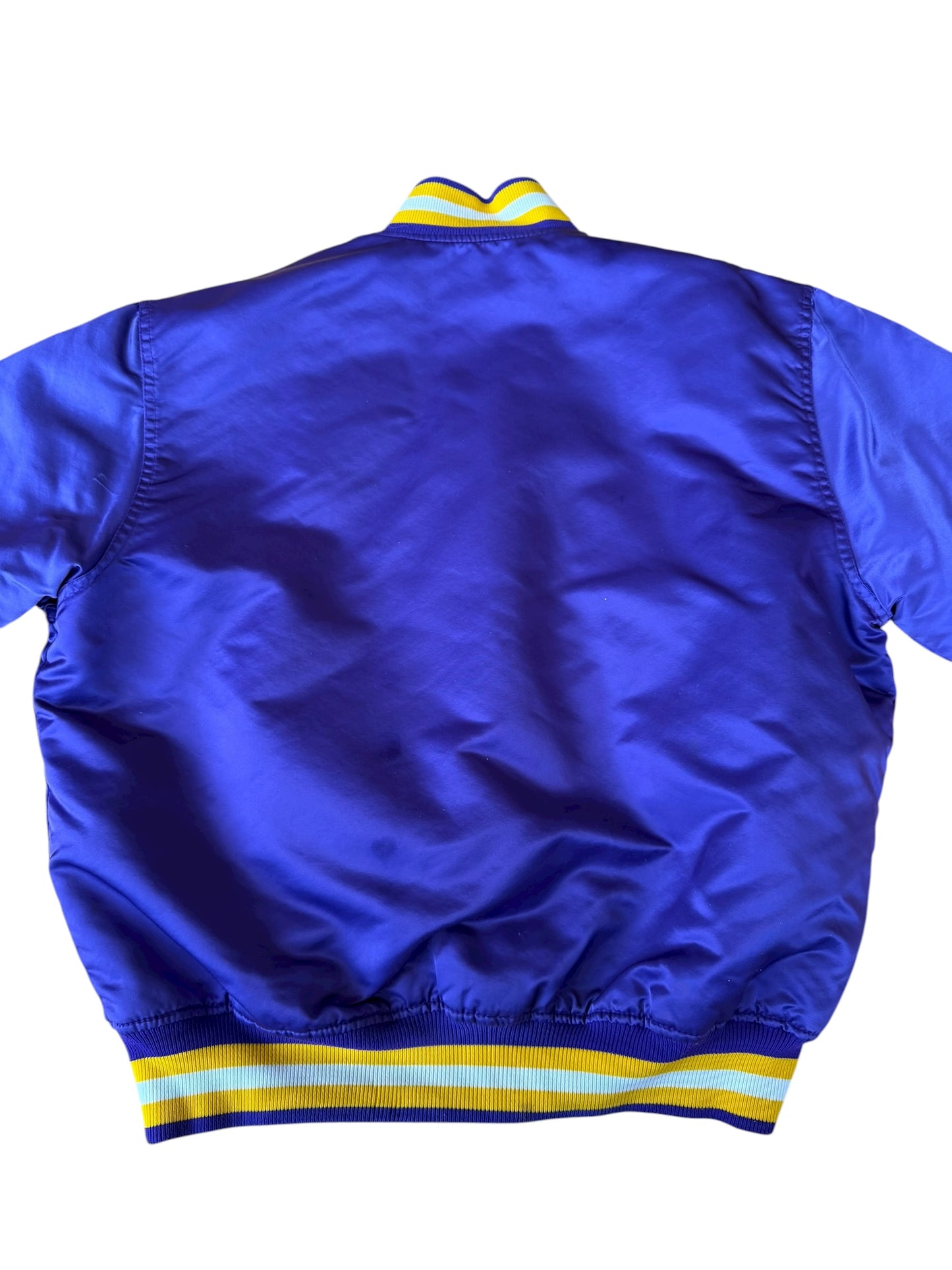 VINTAGE STARTER MN VIKINGS SATIN BOMBER (XL)