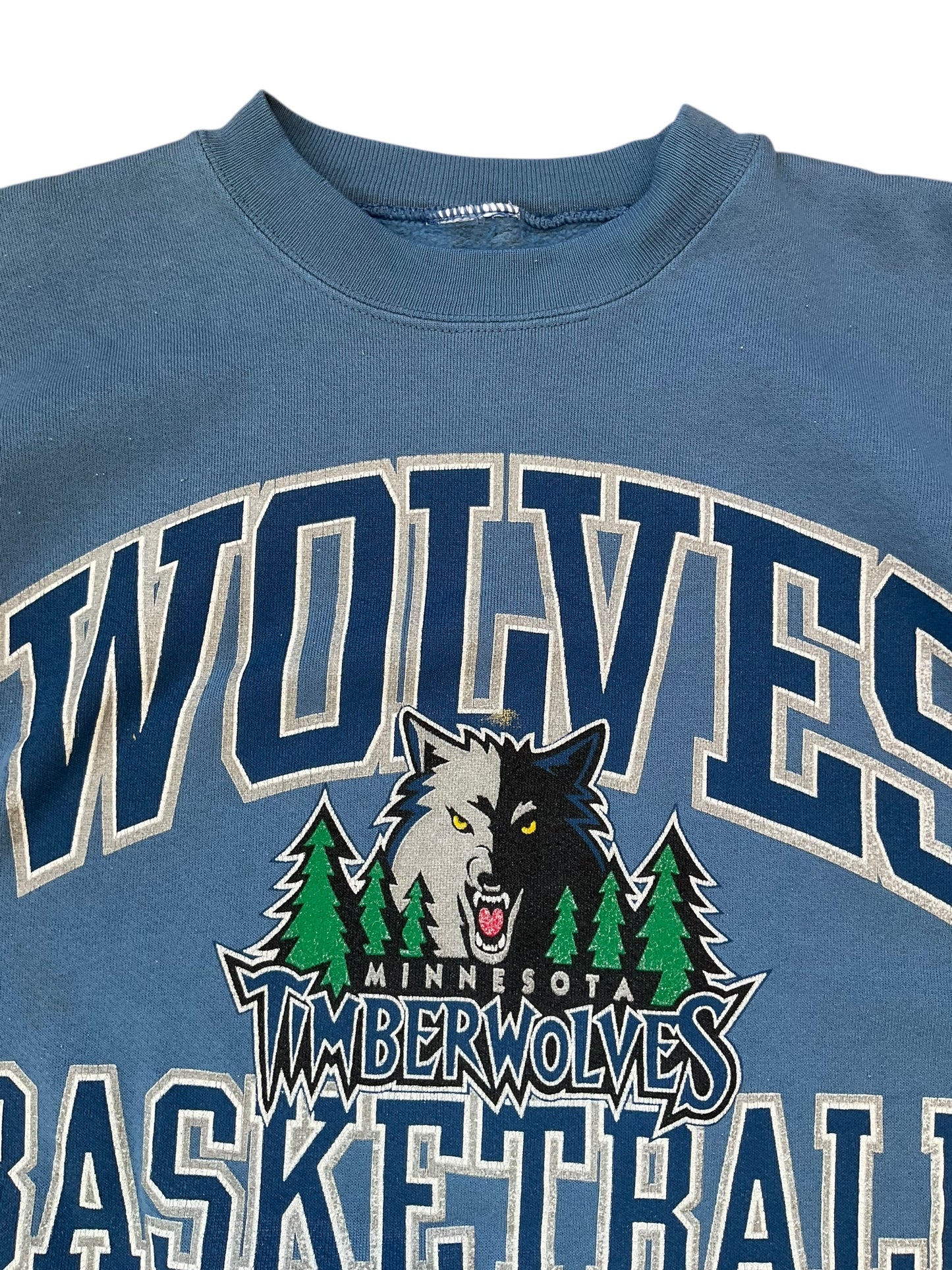VINTAGE TIMBERWOLVES LIGHT BLUE CREW (S/M)