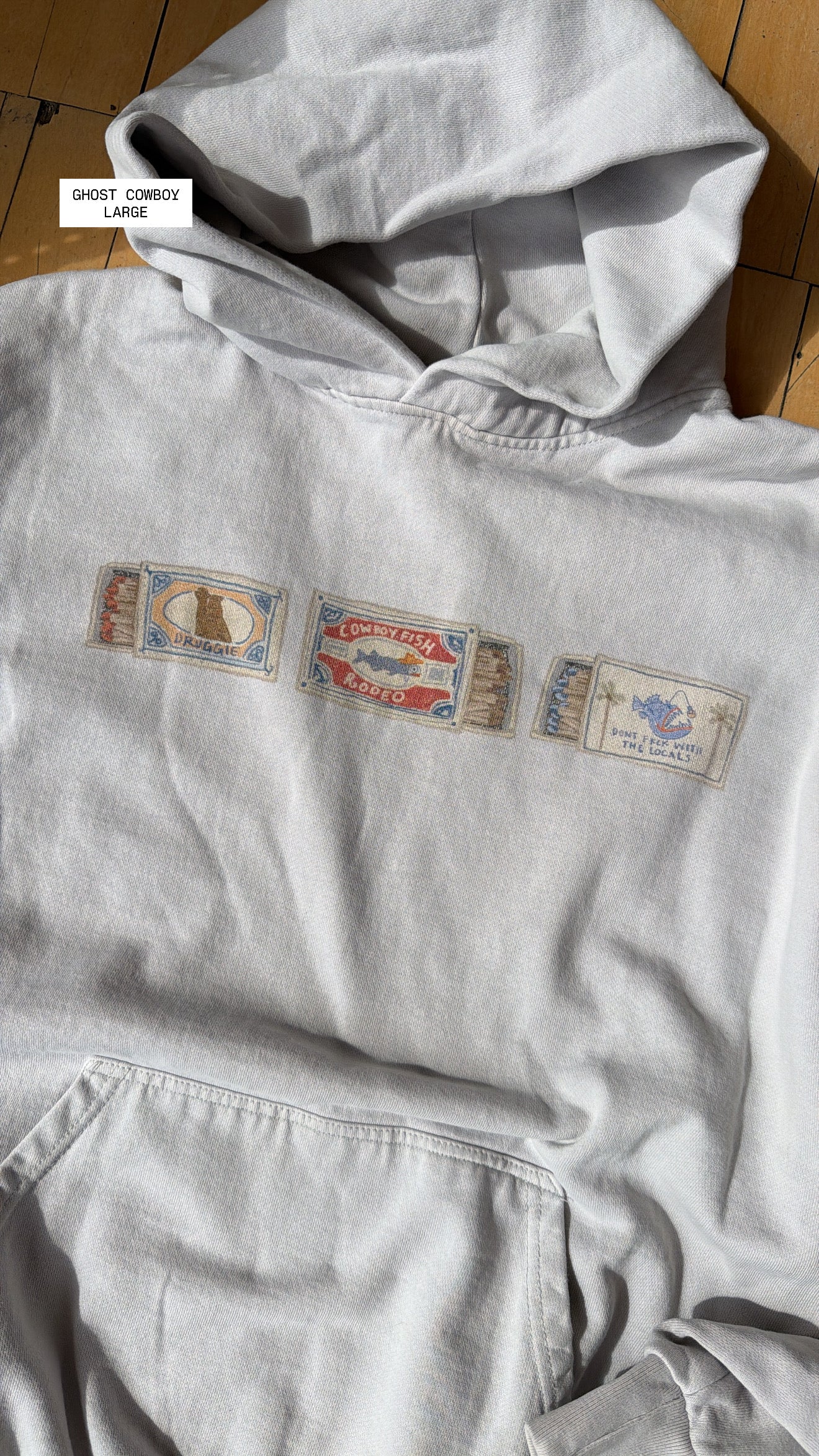 GHOST COWBOY MATCHBOX HOODIE (L) - MSRP $75