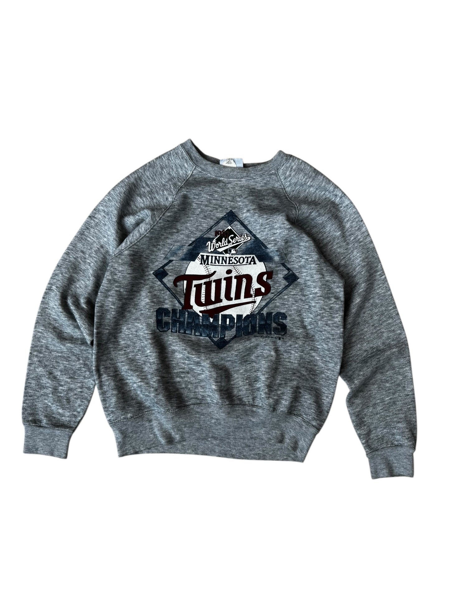 1987 VINTAGE TWINS HEATHER GREY CREW (XL)