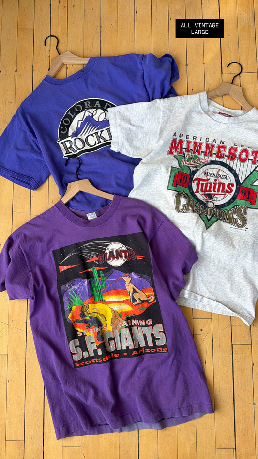 VINTAGE TWINS CHAMPS TEE (L)