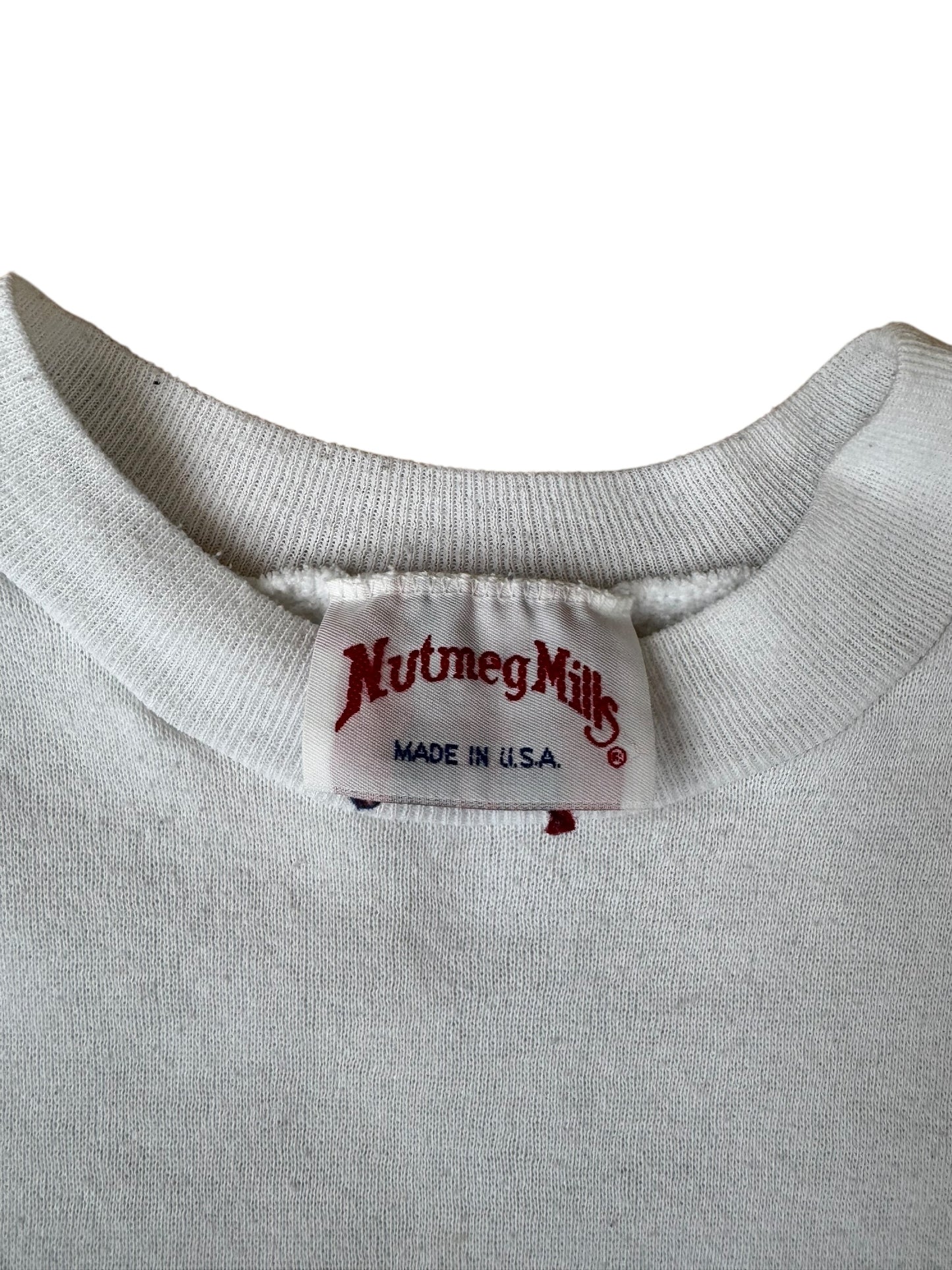 80'S VINTAGE NUTMEG MILLS MN TWINS STRIPED CREW (XL)