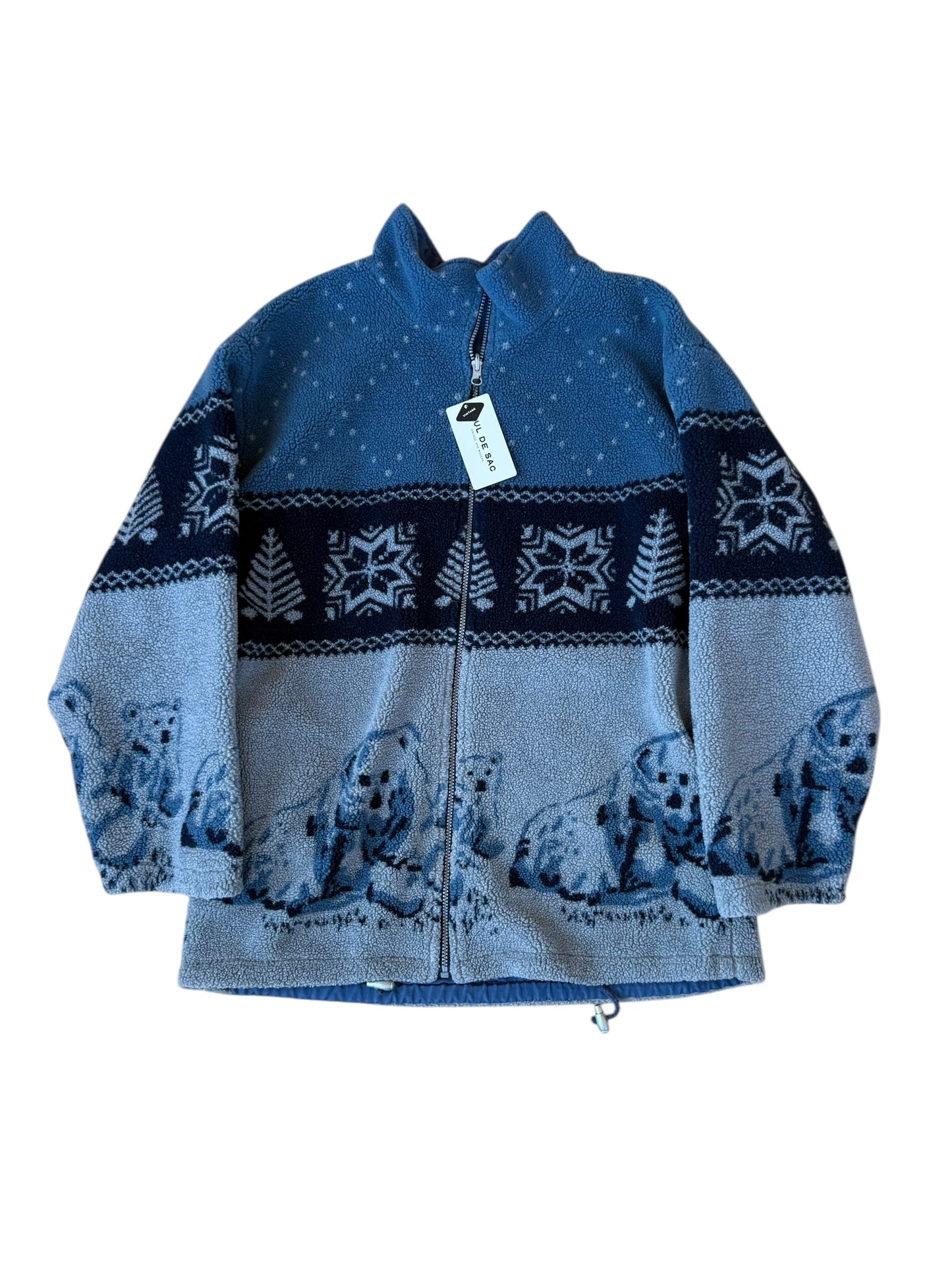 VINTAGE BLUE TONES POLAR BEAR FLEECE (XL/XXL)