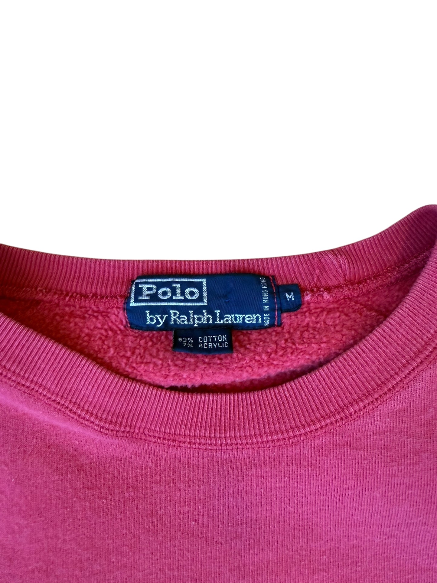 VINTAGE POLO PINK/NAVY CREWNECK (M)