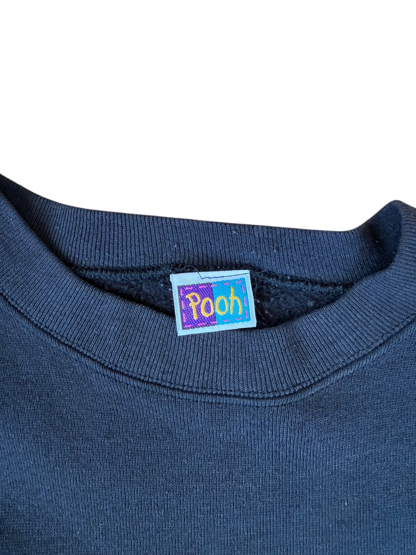 VINTAGE POOH PINK LETTER CREW (M/L)