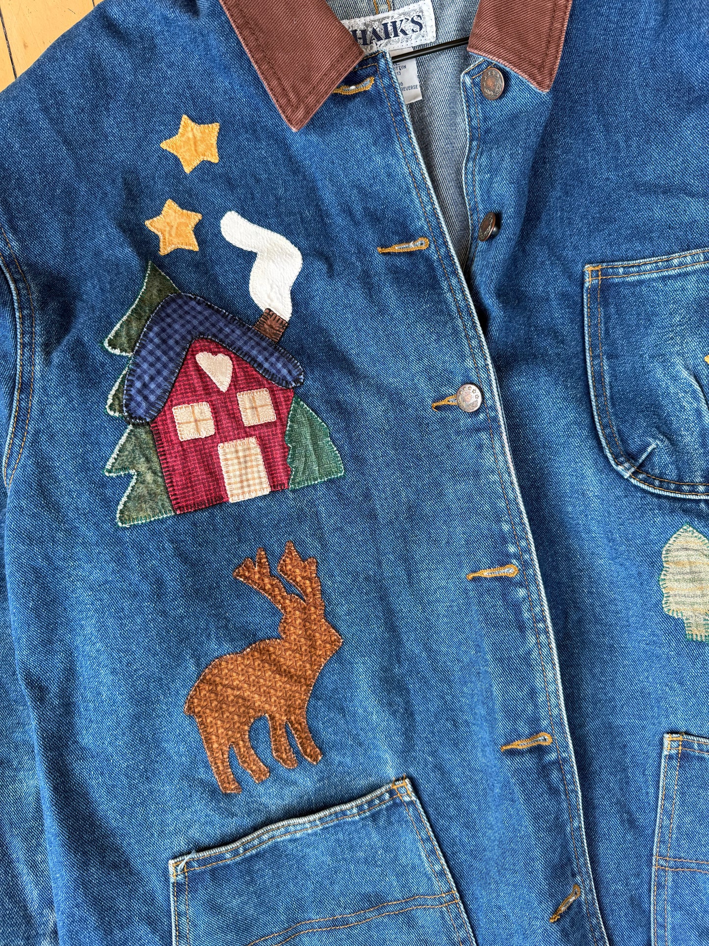 VINTAGE CUSTOM PATCHWORK CHORE COAT (XL)