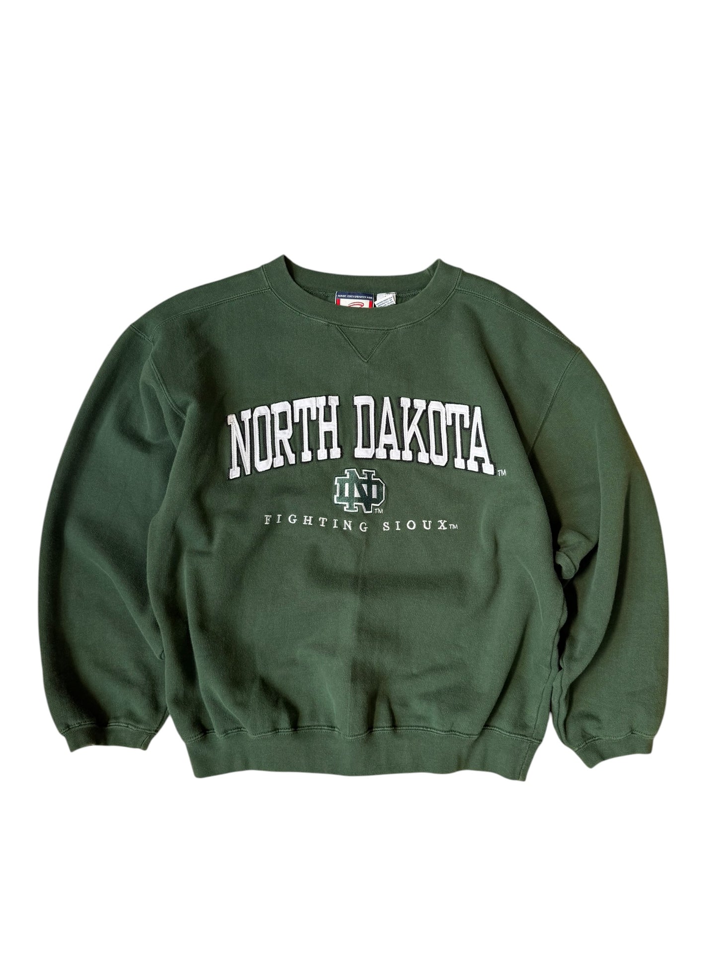 VINTAGE FIGHTING SIOUX EMBROIDERED CREW (M)