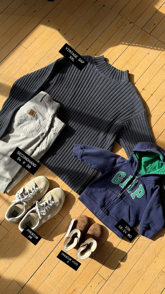 VINTAGE GAP GREY MOCK NECK SWEATER (XXL)