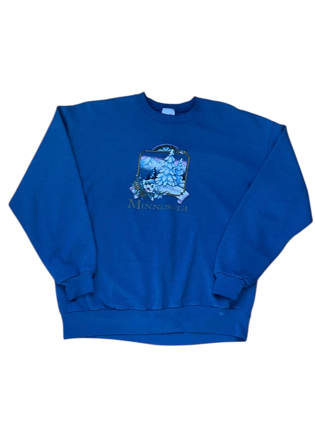 VINTAGE JERZEES MINNESOTA WINTER SCENE CREWNECK (XL)