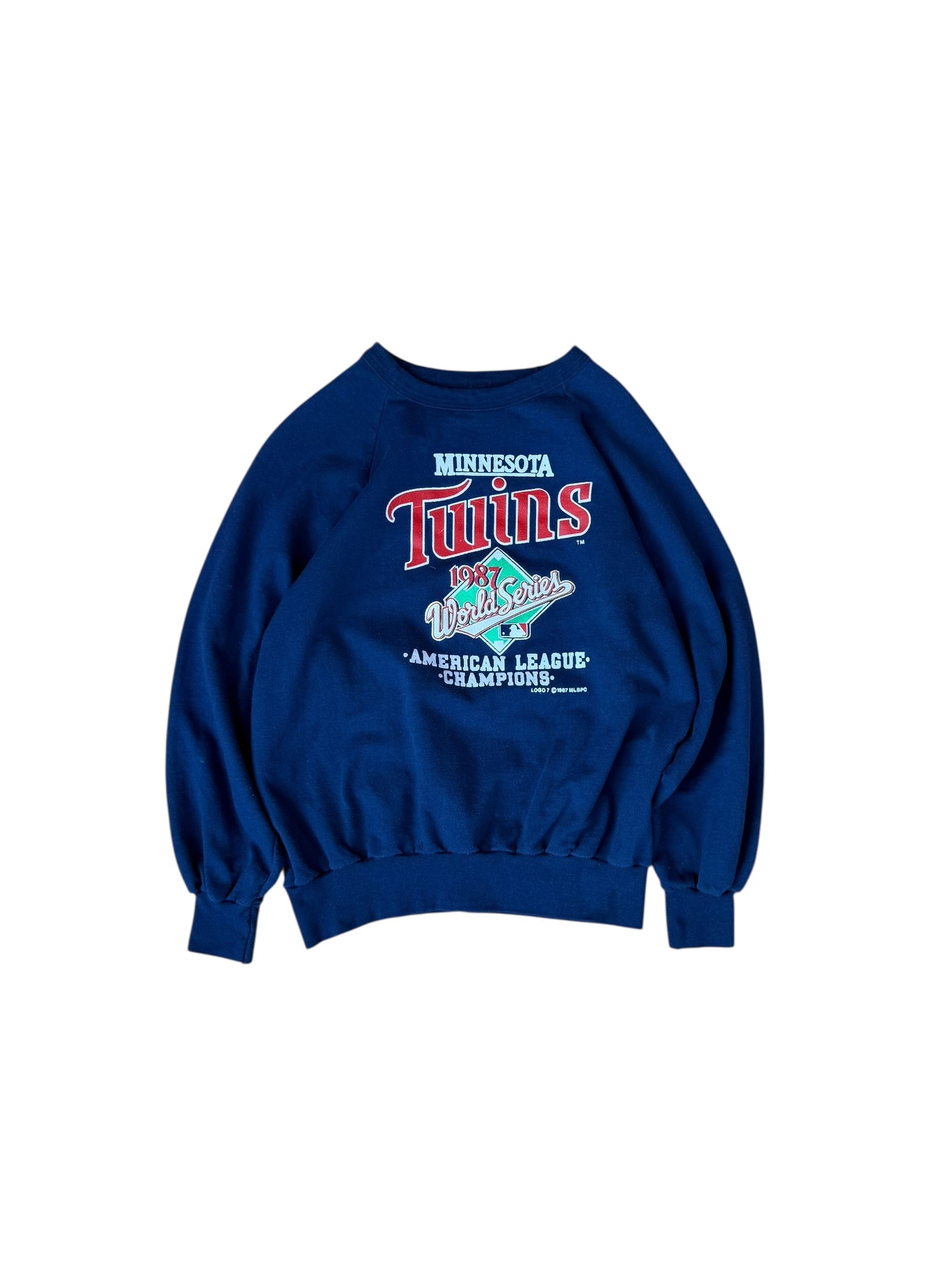 1987 VINTAGE MN TWINS LOGO 7 CREW (M/L)