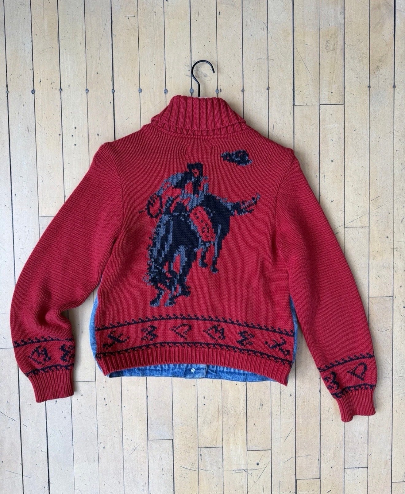 90'S VINTAGE PENDELTON DENIM AND BRONCO JACKET (M)