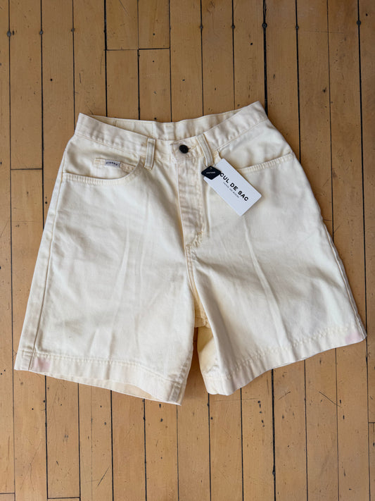 VINTAGE LEE RIDERS YELLOW DENIM SHORTS (10)
