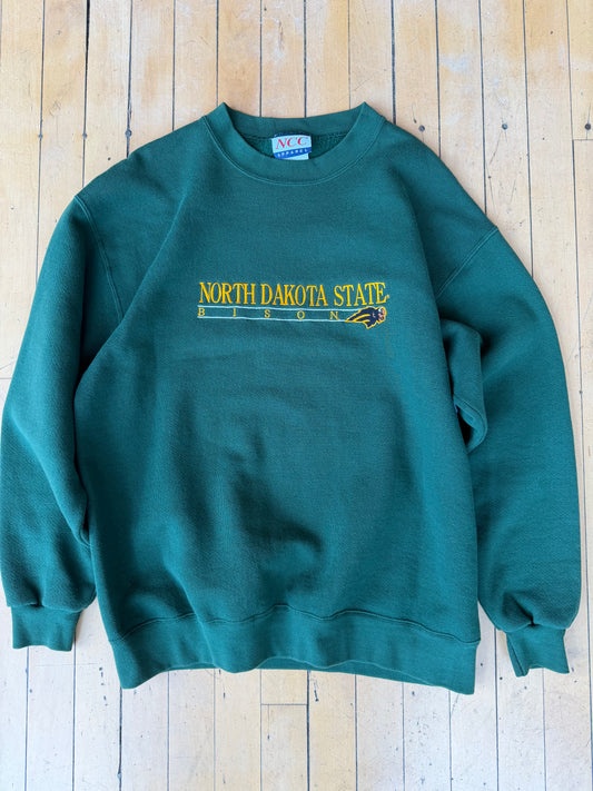 VINTAGE NCC NDSU BISON EMBROIDERED CREW (L)