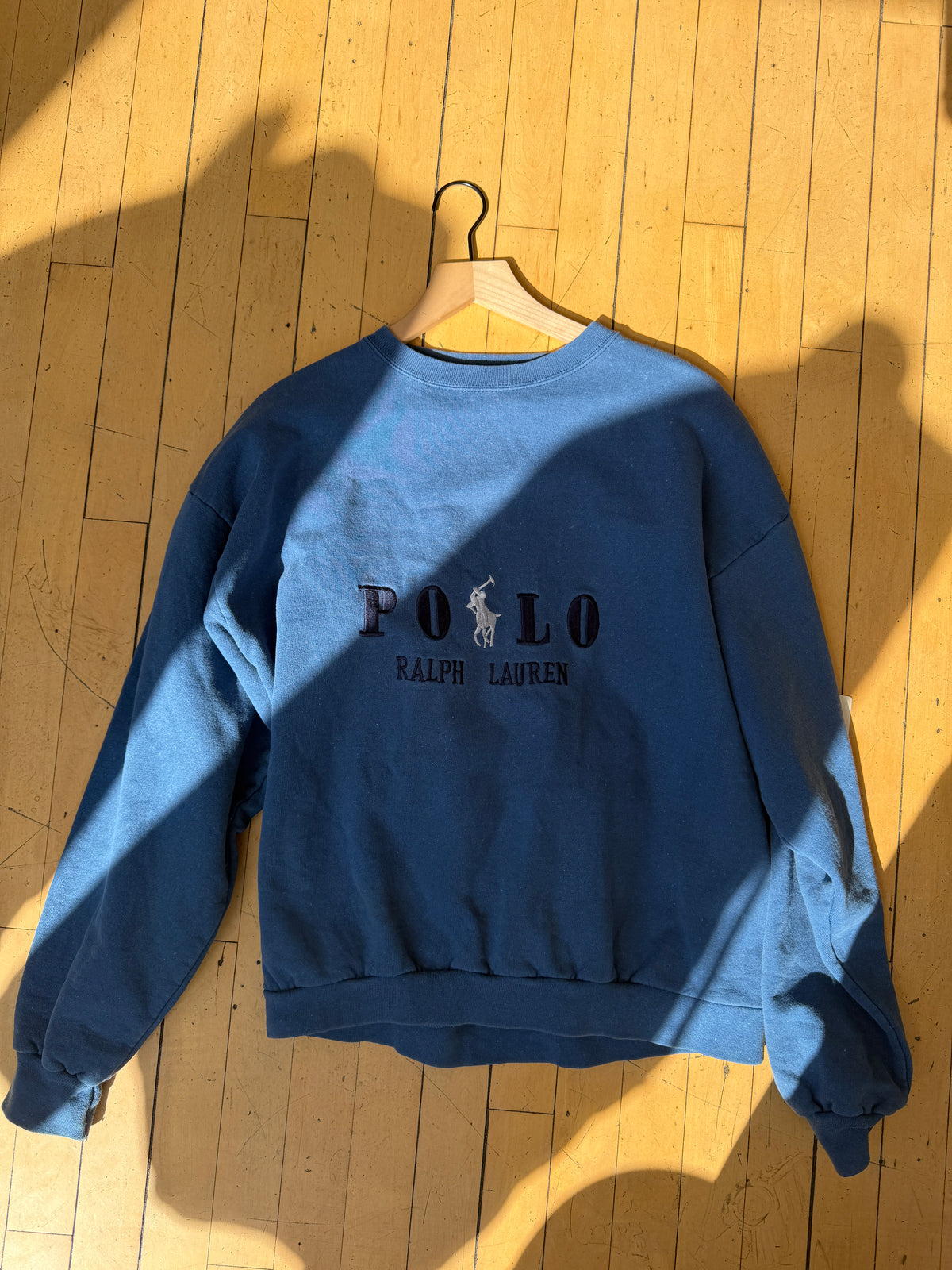 VINTAGE POLO BLUE CREWNECK (M/L)