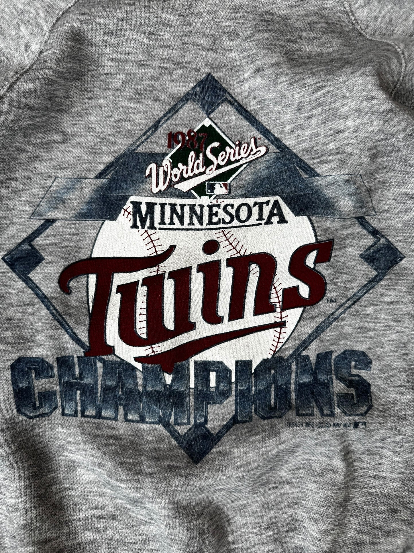 1987 VINTAGE TWINS HEATHER GREY CREW (XL)