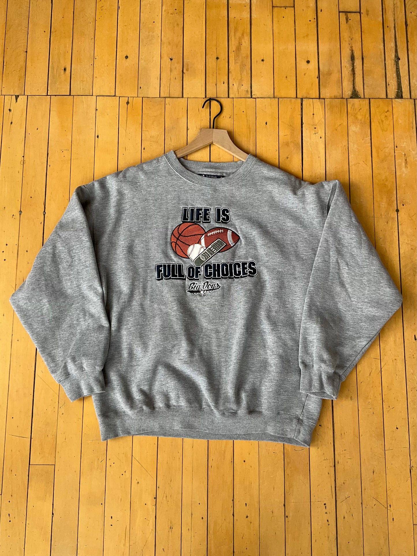 VINTAGE LIFE CHOICES BIG DOGS CREW (M)