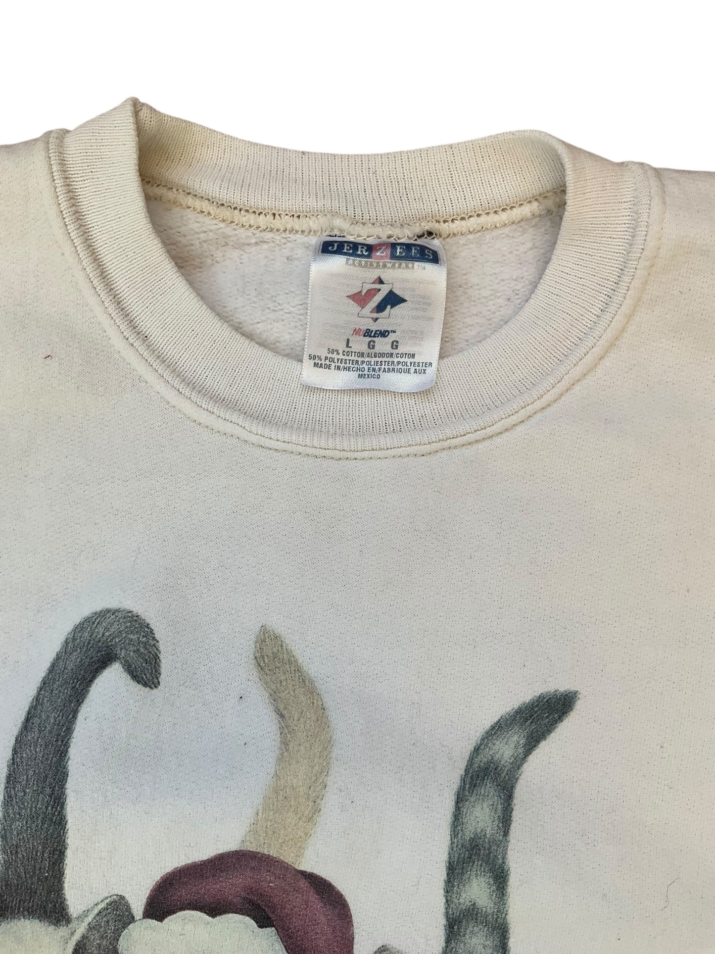 VINTAGE JERZEES KITTEN CHRISTMAS CREWNECK (L)