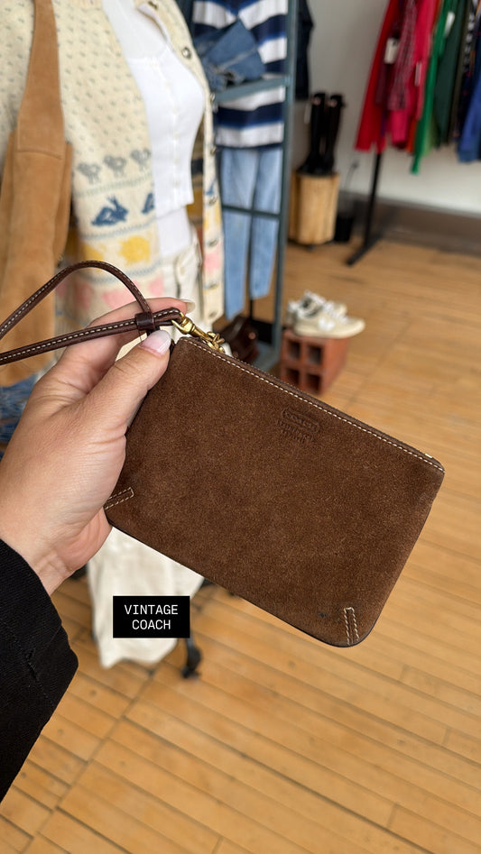 VINTAGE SUEDE COACH WRISTLET