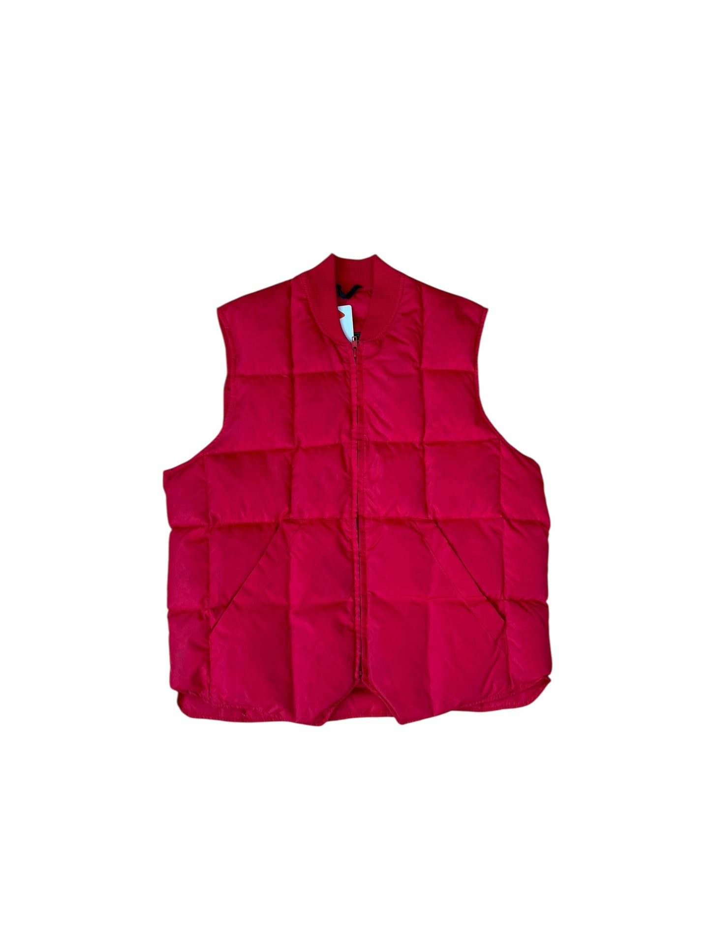 80'S VINTAGE EDDIE BAUER RED GOOSE DOWN VEST (42)