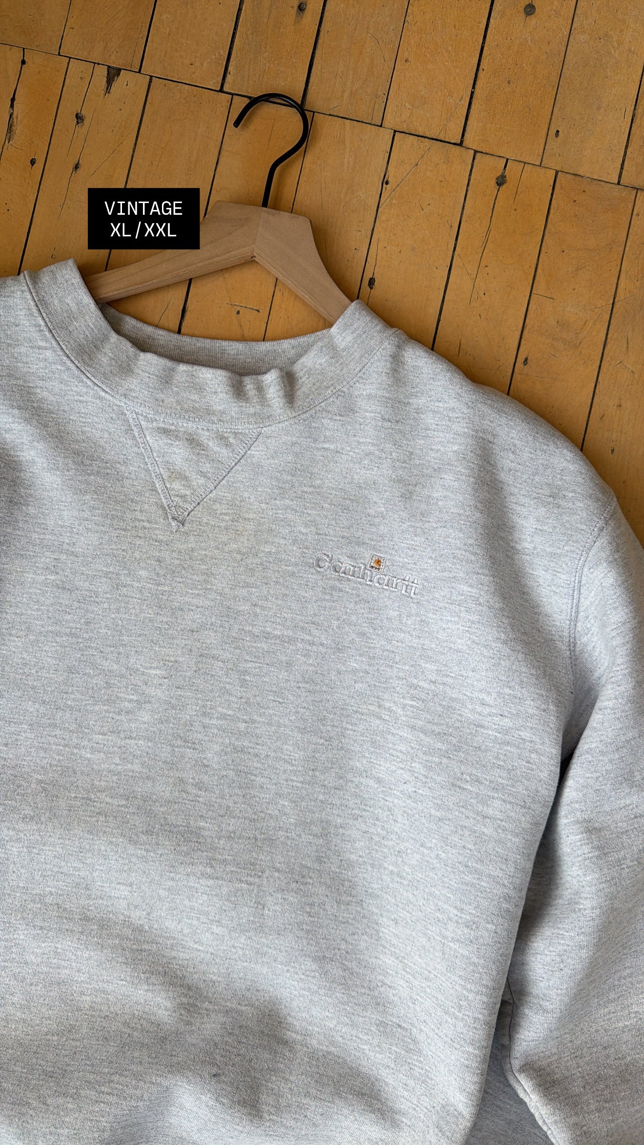 VINTAGE CARHARTT SPELLOUT EMBROIDERED CREW (XL/XXL)