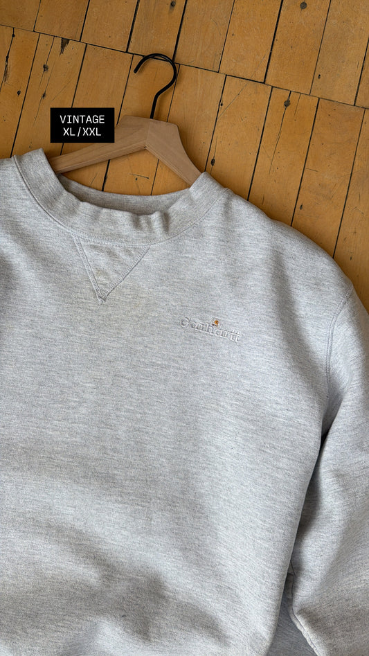 VINTAGE CARHARTT SPELLOUT EMBROIDERED CREW (XL/XXL)
