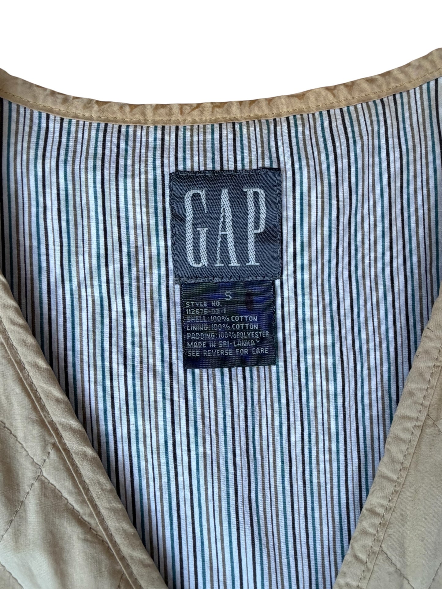 90'S VINTAGE GAP QUILTED VEST (S)