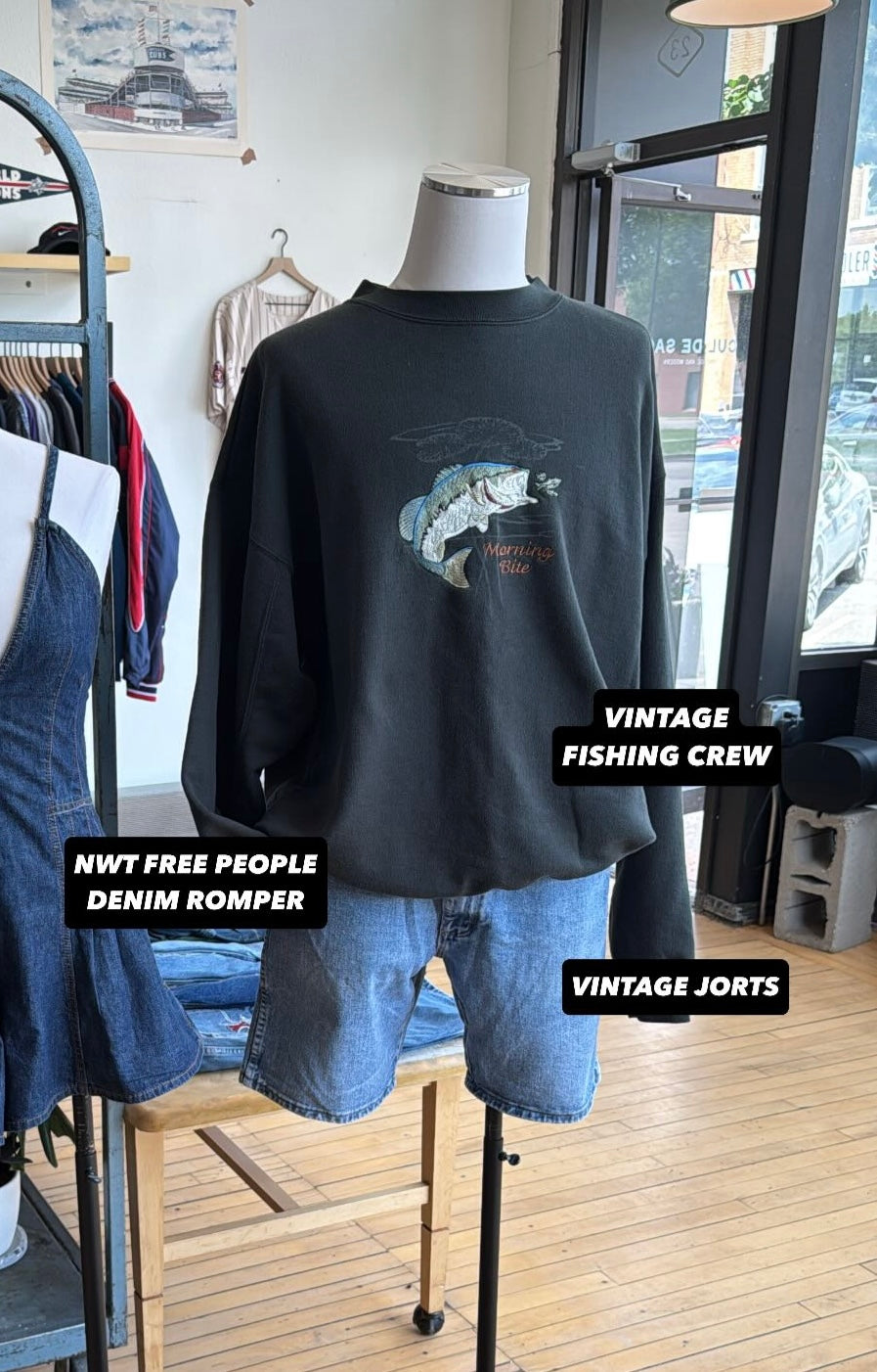 VINTAGE MORNING BITE FISH CREW (XXL)