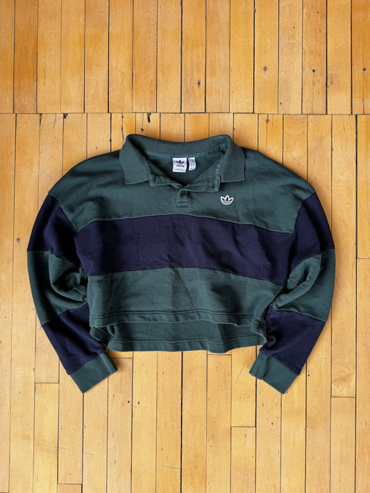 ADIDAS 50TH ANNIVERSARY CROPPED RUGBY SHIRT (XL)