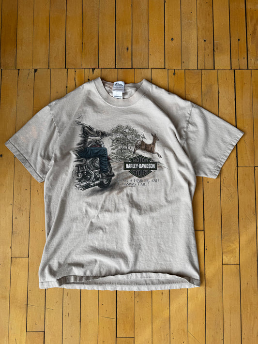 2007 RIDING HARLEY + CHASING TAIL TEE (L)