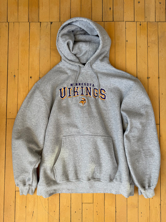 MINNESOTA VIKINGS EMBROIDERED REEBOK HOODIE (L)