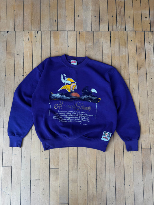 VINTAGE NUTMEG MIXED MEDIA MN VIKINGS CREW (M)